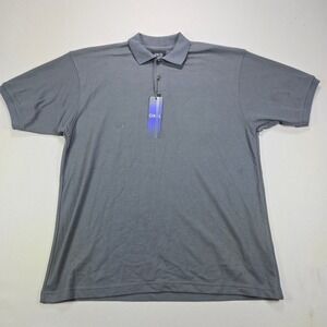 Odel Polo Shirt Mens XXL Regular Fit Pique‎ Knit Solid Charcoal Grey New